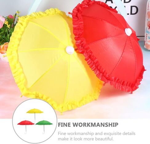 ديكور المنزل ديكور المنزل 3 قطعة مظلة صغيرة ألعاب مظلة ممطرة صغيرة نموذج بوليستر حرير مظلة مصغرة ألعاب صور الدعائم لون عشوائي 28 سنتيمتر ألعاب ألعاب in Kuwait