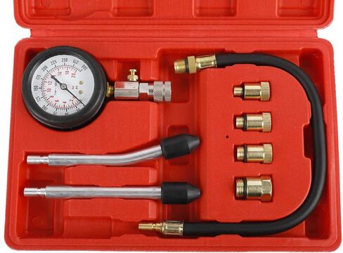 Engine Compression Tester, 8PCS Engine Cylinder Pressure Gauge for Petrol Gas Engine Automotive Tool Gauge for Car & Truck in Saudi Arabia