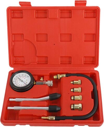Engine Compression Tester, 8PCS Engine Cylinder Pressure Gauge for Petrol Gas Engine Automotive Tool Gauge for Car & Truck in Saudi Arabia