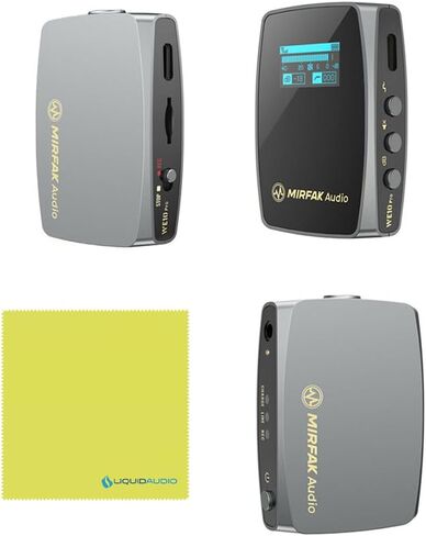 Liquid Audio Sennheiser Microphone MKE 400 Mobile Kit Bundle with Mirfak Audio WE10 Pro Dual-Channel Wireless Microphone System Polishing Cloth in Saudi Arabia