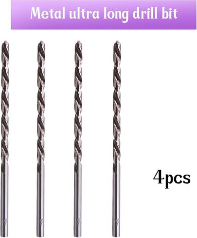 PENCK Long Drill Bit 6.5mm for Wood - 160mm Length Twist Drill Bits Straight Shank High Speed Steel Drill Bit Tool for Hardened Metal Plastic, 4pcs in Saudi Arabia