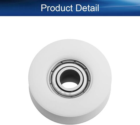 Yinpecly 50mm Round Groove White Nylon Pulley Wheels Roller Pulley Rolling Bearing with 608Z Bearing for 4.8mm Rope,Slide Gate, Angle Bar,Drawers,Gym 8x50x12mm 1pcs in Saudi Arabia