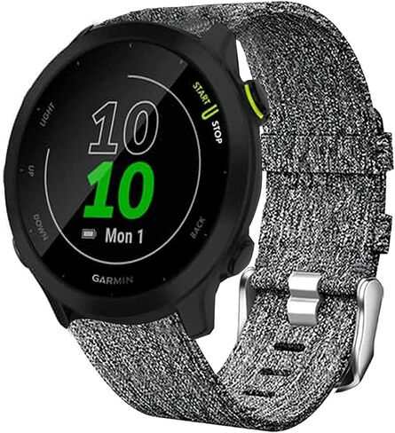 متوافق مع Garmin Forerunner 55 Band، حزام إكسسوارات بديل من نسيج النايلون المنسوج المسامي متوافق مع Garmin Forerunner 55 / Approach S42 / Approach S12 in Saudi Arabia
