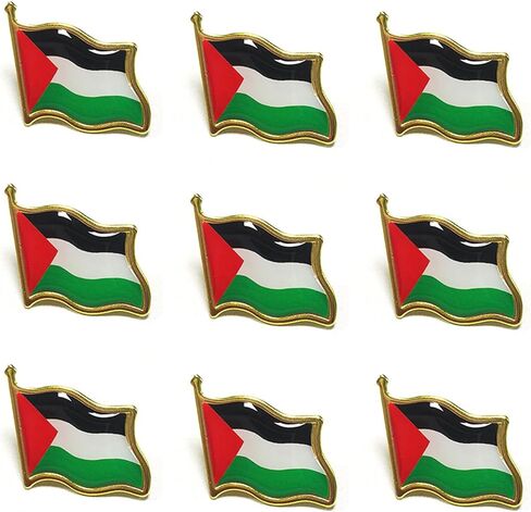 Palestine Flag Pins for Women Free Palestine Brooches Gifts for Men Stand with Palestine Flag Pins Green White Red Black Flag Pins Christmas Gifts in Saudi Arabia