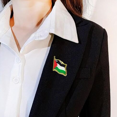 Palestine Flag Pins for Women Free Palestine Brooches Gifts for Men Stand with Palestine Flag Pins Green White Red Black Flag Pins Christmas Gifts in Saudi Arabia