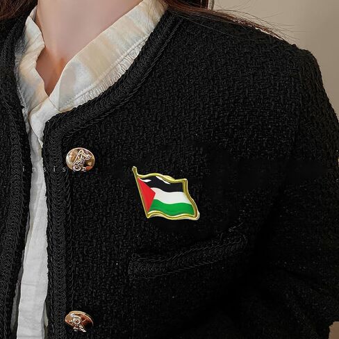 Palestine Flag Pins for Women Free Palestine Brooches Gifts for Men Stand with Palestine Flag Pins Green White Red Black Flag Pins Christmas Gifts in Saudi Arabia