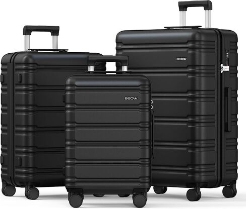 BEOW PC+ABS Hardshell Luggage with Spinner Wheels, Built-In TSA Lock 20 inch Suitcase (Beige)… in Saudi Arabia