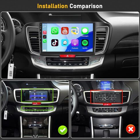 Android 13 Car Stereo for Honda Accord 9th 2.4L 2013-2016 with Wireless Apple Carplay Android Auto,10.1'' HD Touchscreen Car Radio with WiFi GPS Navigation Bluetooth FM/RDS SWC HIFI+Backup Camera in Saudi Arabia