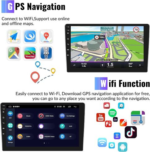 Android 13 Car Stereo for Honda Accord 9th 2.4L 2013-2016 with Wireless Apple Carplay Android Auto,10.1'' HD Touchscreen Car Radio with WiFi GPS Navigation Bluetooth FM/RDS SWC HIFI+Backup Camera in Saudi Arabia