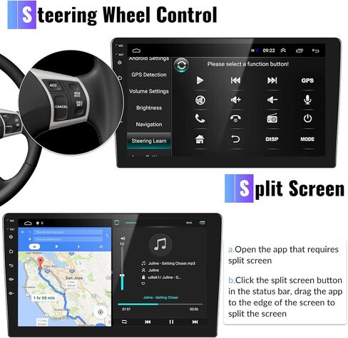 Android 13 Car Stereo for Honda Accord 9th 2.4L 2013-2016 with Wireless Apple Carplay Android Auto,10.1'' HD Touchscreen Car Radio with WiFi GPS Navigation Bluetooth FM/RDS SWC HIFI+Backup Camera in Saudi Arabia