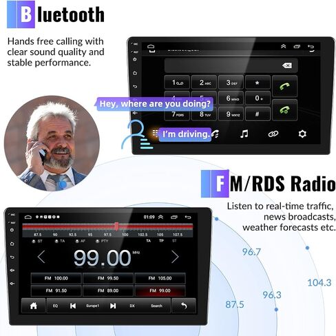 Android 13 Car Stereo for Honda Accord 9th 2.4L 2013-2016 with Wireless Apple Carplay Android Auto,10.1'' HD Touchscreen Car Radio with WiFi GPS Navigation Bluetooth FM/RDS SWC HIFI+Backup Camera in Saudi Arabia