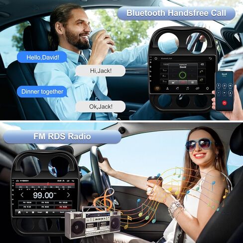 5GWiFi ترقية راديو ستيريو للسيارة لسيارة Jeep Compass Patriot 2010 2012 2013 2014 2015 2016 - Carplay اللاسلكي ونظام تحديد المواقع العالمي للملاحة بنظام Android - 4 جيجابايت + 32 جيجابايت 10.2 بوصة تعمل باللمس بلوتوث RDS FM SWC in Kuwait