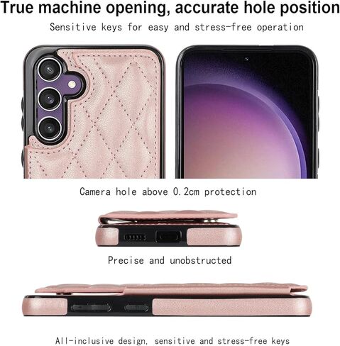 Asuwish Phone Case for Samsung Galaxy S23 FE 5G Wallet Cover with Tempered Glass Screen Protector and Leather RFID Credit Card Holder Stand Slot Cell Accessories S 23 EF S23FE 23S Women Men Black in Kuwait