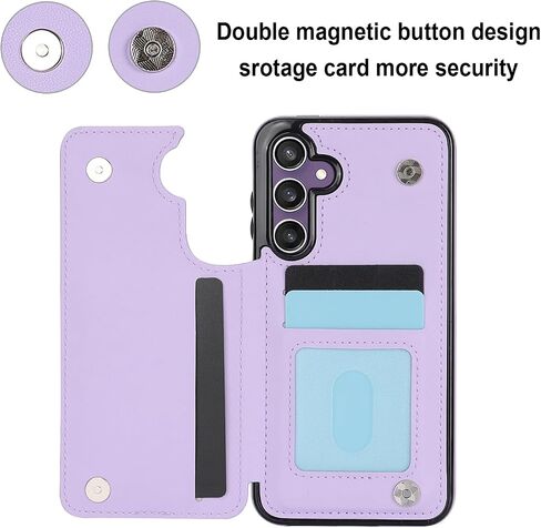 Asuwish Phone Case for Samsung Galaxy S23 FE 5G Wallet Cover with Tempered Glass Screen Protector and Leather RFID Credit Card Holder Stand Slot Cell Accessories S 23 EF S23FE 23S Women Men Black in Kuwait