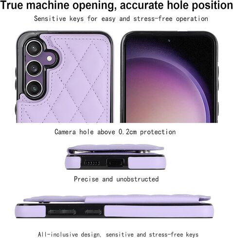 Asuwish Phone Case for Samsung Galaxy S23 FE 5G Wallet Cover with Tempered Glass Screen Protector and Leather RFID Credit Card Holder Stand Slot Cell Accessories S 23 EF S23FE 23S Women Men Black in Kuwait