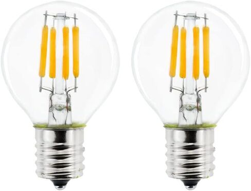 2-Pack E17 S11 LED Light Bulb,E17 Intermediate Base Globe Bulb 4W Daylight 5000K,40 Watt S11 G40 Incandescent Bulb Replacement for Desk Lamp,Cabinet,Closet,Non-Dimmable in Saudi Arabia