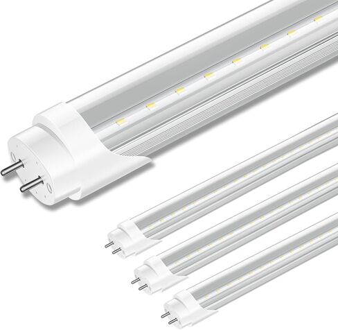 4 حزمة لمبات T8 LED 4 أقدام، 24 وات 3000LM، ضوء النهار 6000 كلفن، تجاوز الصابورة، مصابيح كهربائية من النوع B مزدوجة الأطراف، استبدال أنبوب الفلورسنت LED T8 T12، لمبة إضاءة LED للمتجر، غير قابلة للتعتيم in Kuwait