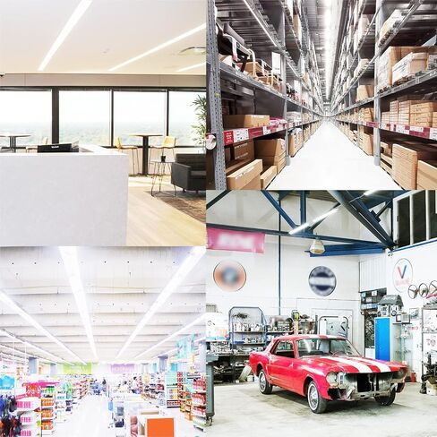 4 حزمة لمبات T8 LED 4 أقدام، 24 وات 3000LM، ضوء النهار 6000 كلفن، تجاوز الصابورة، مصابيح كهربائية من النوع B مزدوجة الأطراف، استبدال أنبوب الفلورسنت LED T8 T12، لمبة إضاءة LED للمتجر، غير قابلة للتعتيم in Kuwait