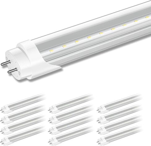 4 حزمة لمبات T8 LED 4 أقدام، 24 وات 3000LM، ضوء النهار 6000 كلفن، تجاوز الصابورة، مصابيح كهربائية من النوع B مزدوجة الأطراف، استبدال أنبوب الفلورسنت LED T8 T12، لمبة إضاءة LED للمتجر، غير قابلة للتعتيم in Kuwait