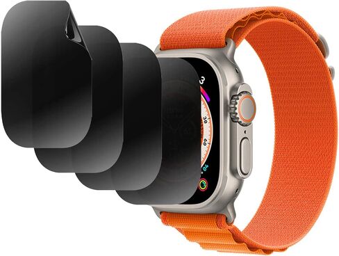 4 قطع واقي شاشة مضاد للوهج للخصوصية مضاد للتجسس طبقة ناعمة لساعة Apple Series 8 /Series 7 45MM Matte Anti Peeping in Saudi Arabia