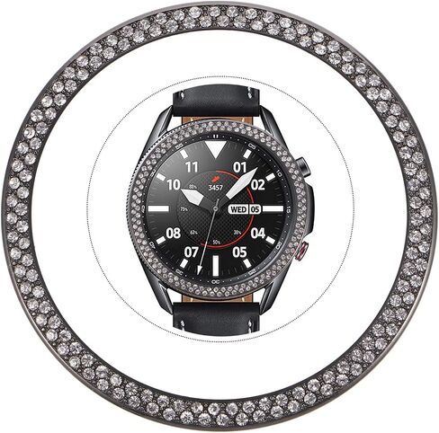 UKCOCO Compatible for Samsung Galaxy Watch 3 Watch Bezel Diamond Adhesive Bezel Ring Cover Anti Scratch Protection Cover Accessory 45mm 41mm in Saudi Arabia