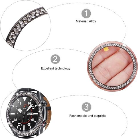 UKCOCO Compatible for Samsung Galaxy Watch 3 Watch Bezel Diamond Adhesive Bezel Ring Cover Anti Scratch Protection Cover Accessory 45mm 41mm in Saudi Arabia