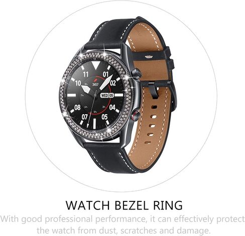 UKCOCO Compatible for Samsung Galaxy Watch 3 Watch Bezel Diamond Adhesive Bezel Ring Cover Anti Scratch Protection Cover Accessory 45mm 41mm in Saudi Arabia