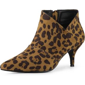 Perphy Pointed Toe Cutout Kitten Heel Ankle Booties for Women