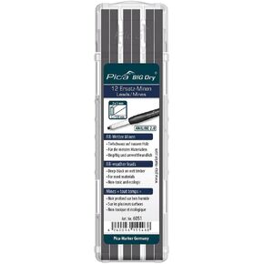 Pica BIG DRY Pack of 12 Pencil Refills Wet Material Aniline Black Graphite 6051