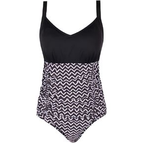 JINXUEER Women's Plus Size Swimsuit Ruched Tummy Control Bathing Suits One Piece Vintage Swimwear