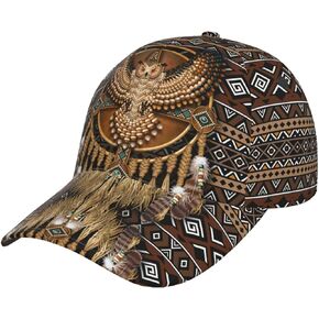 Indian Native American Baseball Cap for Women Men Adjustable Native American Hat Sun Beach Fishing Cap