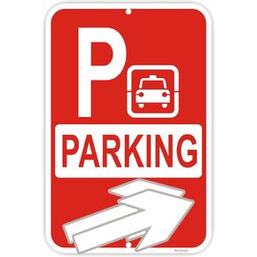Event Parking Signs, with Removable Directional Arrows, 18X12 inches, Reflective Rust Free Aluminum, UV Protected, Waterproof, Easy to Mount Indoor/Outdoor Use