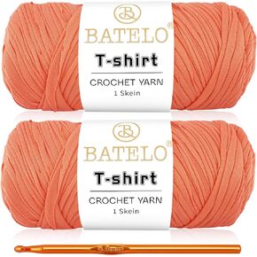 2 Pack T-Shirt Yarn Crochet Yarn for Beginner Crochet Bags/Basket/Coaster,Tshirt Yarn 400g/144yds High Elastic Thick Yarn Polyester Fabric（Avocado Green）