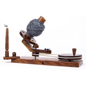 DesignX International Handmade Rosewood Yarn Winder Yarn Roller for Crocheting - Yarn Winder for Knitting, Yarn Winder for Crocheting Knitting, Yarn Spinner for Crocheting (Rosewood)