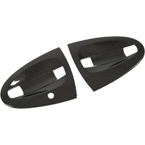Tbest Car Exterior Door Handle Bowl Sticker Cover,4pcs Carbon Fiber Style Car Exterior Door Handle Bowl Cover Trim Replacement for Smart Fortwo W451 2009‑2015