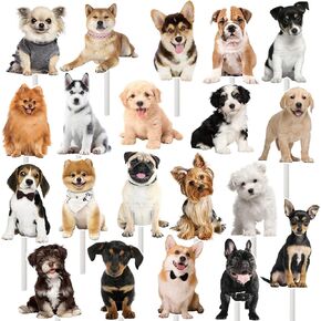 36Pcs Dog Party Cupcake Toppers Puppy Dog Party Decorations for Cute Pet Dog Baby Shower Supplies Kids Birthday Party Decoration