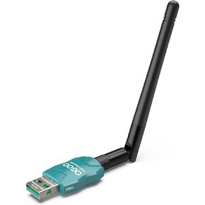محول بلوتوث طويل المدى من الفئة 1 للكمبيوتر الشخصي، محول بلوتوث QGOO USB للكمبيوتر الشخصي 5.3+EDR، جهاز استقبال بلوتوث دونجل يدعم Windows10/8.1/8/7 (أخضر-194)