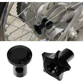 Black Brake Rod Adjuster,Motorcycle Billet Aluminum Rear Brake Knob Adjusting Set Replacement for Honda CRF110/KLX110/L/CRF50/TTR110/CRF125F