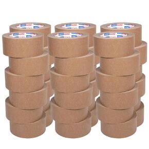 ADHES Kraft Paper Tape, 2 Inch x 60 Yards x 3 Rolls, Biodegradable Paper Packing Tape Writable & Uncoated Brown Shipping Tape for Shipping, Moving, Sealing
