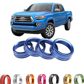 Air Conditioner AUTO Switch CD Button Knob Compatible with 2016 2017 2018 2019 2020 Toyota Tacoma Accessories, Matching Aluminum Alloy for Tacoma Auto Interior Center Console Covers Trims (Orange)