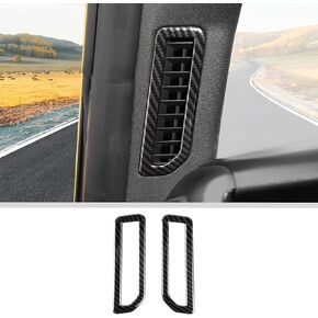 JWWY for Bronco A-Pillar Air Conditioning Vent Decoration Protective Cover Trim for Ford Bronco Accessories 2021 2022 2023+ (ABS,Carbon Fiber)