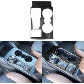 NVCNX Real Premium Carbon Fiber Compatible with Ford Bronco Sport 2021 2022 2023 2024 Car Center Console Gear Shift Panel Cover Interior Trim Accessories Black - A