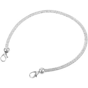 VILLCASE Rhinestone Purse Chain Strap, 15.7inch Silver Wallet Chain with Lobster Clasp Decorative Handbag Straps DIY Shoulder Bag Chains for Tote Satchel Cross Body Bag