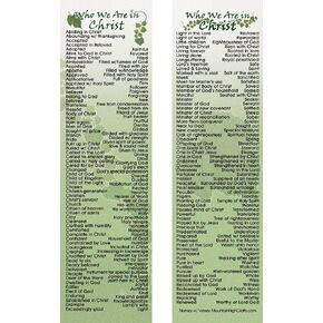 Who We are in Christ Bookmarks - Set of 10, Names for Children of God
