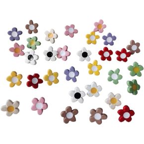 36Pcs Nylon Sewing Buttons Assorted Colors 2/3 Inch 17mm Plastic Buttons for Arts & Crafts Decoration Collections One Hole Sewing Craft Bow Buttons Favorite Findings Basic Buttons