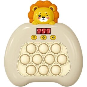 Quick Push Toy with Lights and POP-UP Patterns. Electronic Toy for Anxiety for Children and Adults. Fun Multiplayer Game for The Whole Family (Dog)