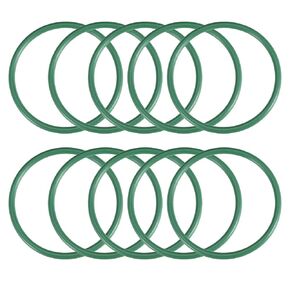 uxcell Fluorine Rubber O-Rings, 56mm OD 49.8mm ID 3.1mm Width FKM Seal Gasket for Machinery Plumbing, Green, Pack of 10