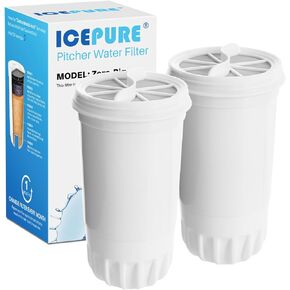 ICEPURE NSF53&42 5-Stage Pitcher Water Filter Replacement for ZERO ZR-001, ZR-003, ZR-017,ZP-007RP, ZD-013W, ZS-011RP, ZD-012RP, Pitchers and Dispensers Replacement [2 Pack]