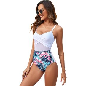 بدلة سباحة نسائية مثيرة من قطعة واحدة من Narecte، بدلة سباحة للتحكم في البطن، ملابس سباحة بخصر مرتفع in Kuwait