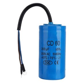 200uf 250V AC Round Capacitor, CD60 50/60Hz Compressors Capacitor ,AC Single-phase Motor Start Capacitor,for Air Conditioners, Water Pump and Motors